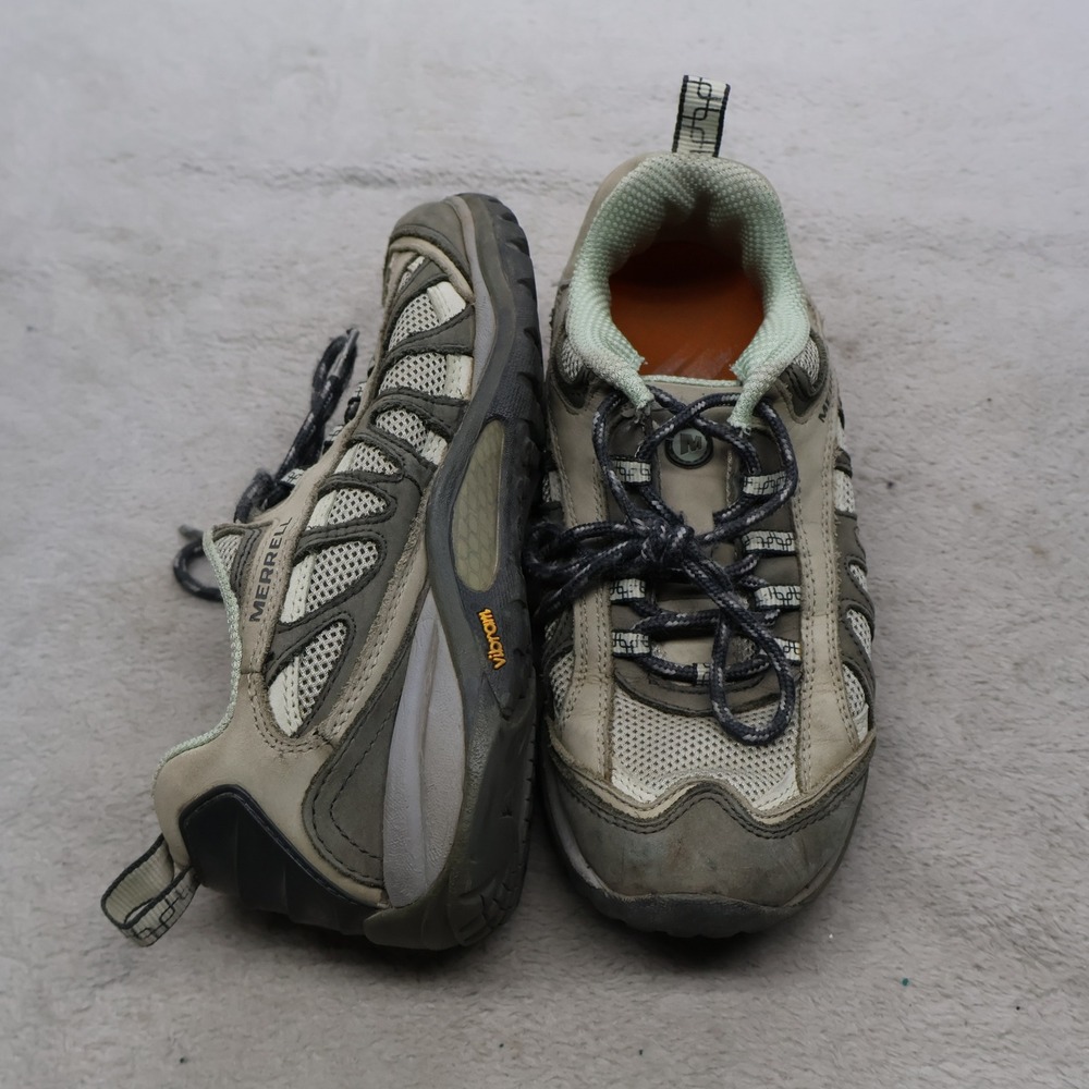 Merrell Womens 7.5? Athletic Shoes Green Leather Mesh Light Siren Ventilator